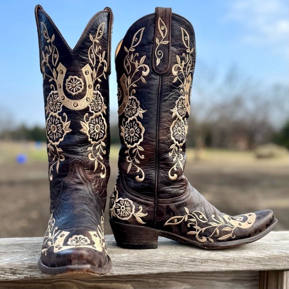 OLD GRINGO Lucky Horseshoe Boots Size 7